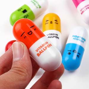 Bolígrafo Retráctil Kawaii con Forma de Cápsula de Vitamina, Regalo Original - Product Image 4