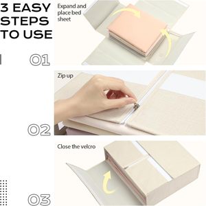Organizador de Ropa y Sábanas Plegable Cuadrado de Diseño Moderno con Ventana Circular para Etiquetas, Juego de Sábanas - Product Image 3