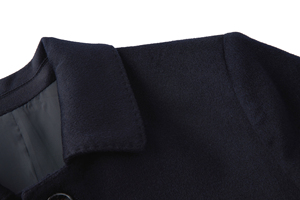 Cappotto 10% in lana 90% in Cashmere blu Navy DM10010 cappotto in lana - Product Image 3
