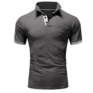 Camiseta de Hombre, Corte Regular, 100% Algodón Tejido, Antiarrugas, Manga Corta, Color Sólido, Ropa Deportiva de Golf - Product Image 4