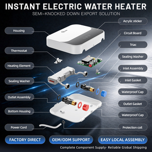 Calentador de Agua Eléctrico Instantáneo de 3.5/4.5/5.5kW para Hogar, Cocina, Baño, Auto, RV, <span class=keywords><strong>Caravana</strong></span>, Camping, Ducha - Product Image 3