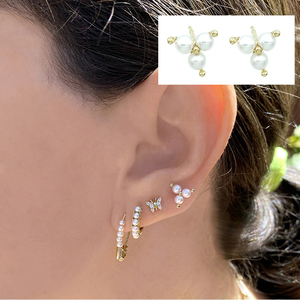 Hot Selling S925 <b>Sterling</b> <b>Silver</b> Personalized Pearl <b>Stud</b> <b>Earrings</b> for Women 2021 - Product Image 3
