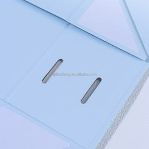 Boîte cadeau personnalisée <span class=keywords><strong>bleu</strong></span> <span class=keywords><strong>pastel</strong></span> avec fermeture magnétique, ruban en soie et finition <span class=keywords><strong>mat</strong></span> laminée, idéale pour bijoux et emballages de faveurs de mariage - Product Image 6