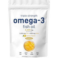 Gélules molles pour adultes à haute dose d'huile de poisson Oméga-3 DHA & EPA