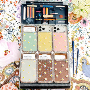 Funda de Teléfono con Purpurina de Moda IMD para iPhone 17 Pro Max 15 14 13, Accesorios Transparentes DIY con Flores, Hecha de Material TPU Duradero - Product Image 3