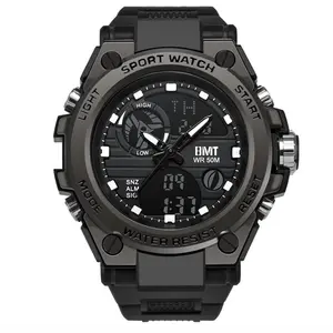 Fashion Men's Watches Sports Analog Digital Alarm Clock Lcd Digital Watches 5ATM Plastic Men watches