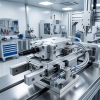 Série HLQ8X20SBS : Cylindre à double rail de guidage, glissière haute précision, faible friction, en alliage d'aluminium, avec capteur à anneau magnétique, prêt pour l'automatisation