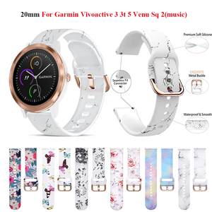 Correa de Silicona de 20 mm para <span class=keywords><strong>Reloj</strong></span> <span class=keywords><strong>Inteligente</strong></span> de <span class=keywords><strong>Mujer</strong></span>, Repuesto para los Modelos <span class=keywords><strong>Garmin</strong></span> Forerunner 645/55/45/158, Deportiva, 6 Colores - Product Image 1