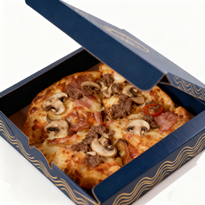 Cajas de <span class=keywords><strong>Pizza</strong></span> Ecológicas Personalizadas con Impresión y Tamaño a Medida, Caja de Cartón Blanco para Comida para Llevar - Product Image 4