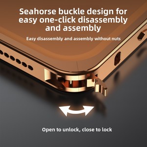 Custodia per Telefono in Metallo Alluminio Best Seller per iPhone 17 Pro Max, Accessori per Cellulari, Protezione Lenti, Arancione Antiurto - Product Image 4