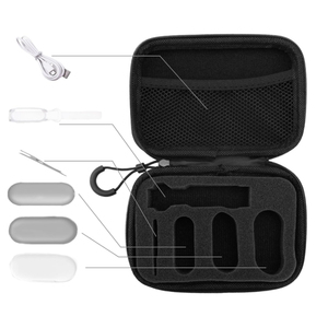 Étui de rangement de voyage portable et durable en EVA noir avec fermeture éclair pour accessoires électroniques, sac de rangement pour accessoires technologiques en PU, y compris la banque d'alimentation SD - Product Image 4