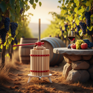 Prensa manual para vino de frutas, 4.75 galones, cesta de madera, equipo de fermentación para la elaboración de vino, modelo D0100XUYIE7 - Product Image 2