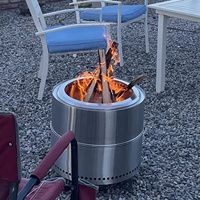 Poêle à bois d'extérieur en acier inoxydable, barbecue au charbon de bois, barbecue, foyer