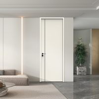 Porte intérieure en panneau moulé MDF à âme creuse, apprêtée blanche, avec cadre pré-monté, pour la construction résidentielle aux États-Unis (OEM)