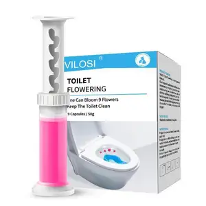 High Quality OEM flower shape toilet cleaner gel cleaning and deodorization for automatic toilets without tank