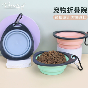 קערת אוכל ניידת מתקפלת מחומר TPR לחיות מחמד, מתאימה לקמפינג, טיולים, לכלבים וחתולים, יצרן סיטונאי - Product Image 5