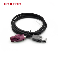 FOXECO HSD LVDS HRS Remplacement pour connecteur USB automobile GT32, faisceau de câblage Land Rover, adaptateur de câble de radar de recul Audi