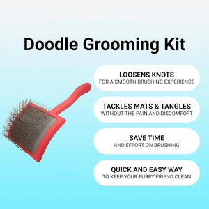 Brosse de toilettage pour chiens et animaux de compagnie en bois à picots longs, avec logo personnalisé, vente en gros directe usine - Product Image 4