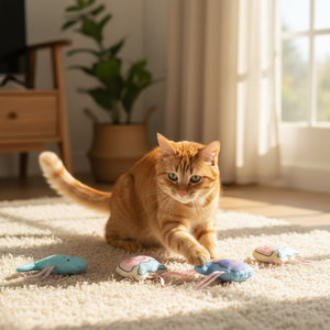 Juguete de Peluche para Gatos, Diseño de Organismos Marinos Coloridos, Personalizado por el Fabricante Famipet, con Catnip - Product Image 6