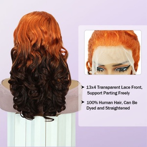 FH Wholesale Loose Bouncy Curl Frontal <b>Wig</b> Human Hair #T4-350 13x4 5x5 Transparent <b>Lace</b> Natural Human Hair <b>Wig</b> for Women - Product Image 5