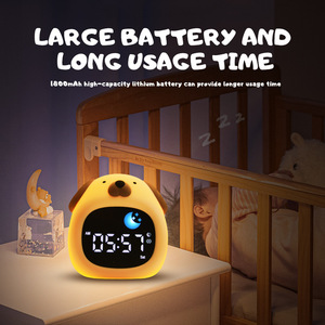 <b>Digital</b> Child Sleep Trainer with Usb Charger Modern Lcd Table Desk Dual Alarm <b>Clock</b> Home Decor Night Lamp Cute for Children - Product Image 2