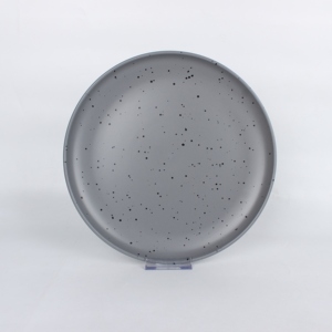 Đồ ăn bằng đá với dấu chấm màu đen thiết kế gốm tấm ăn tối với màu sắc tương phản đốm Bán hàng nóng đốm tấm - Product Image 3