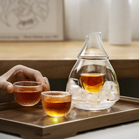 Verseur de vin haute transparence petit décanteur oblique en cristal blanc pour réservoir de vin chaud cruche à vin domestique personnalisable