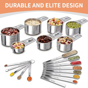 Juego de 13 Piezas de Tazas y Cucharas Medidoras Magnéticas de Acero Inoxidable, Herramientas de Medición Precisas y Duraderas para la Cocina - Product Image 2