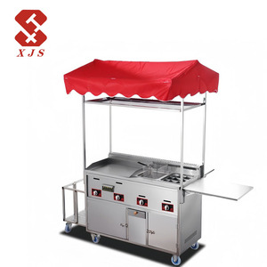 Carretto Multifunzione per Venditori Ambulanti, Carrello per Snack e Cibo Fritto, Ideale per Mercati Notturni, Carretto per Tiramisù e Tipanyaki - Product Image 1