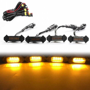 Feux de jour à LED jaunes 16-19 pouces pour véhicule tout-terrain, lampe de calandre avant, corps en plastique, alimentation CC - Product Image 5