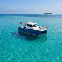 Bateau de pêche sportif double en aluminium de 9,93 m homologué CE, 12 places, bateau à moteur à deux hors-bord pour la navigation en haute mer