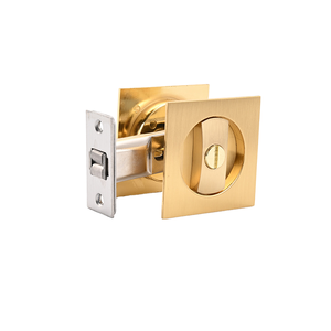 מנעול דלת מרובע מסגסוגת אבץ, רב מכר לשנת 2025, חומרה לדלתות הזזה, פרטיות, דלתות מתקפלות, מופעל באמצעות מפתח, דרגת ANSI 3, זהב - Product Image 2