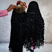Pelucas de Cabello Humano Remy con Ondas Profundas Naturales, Pre-Desplumadas, 13x4, Sin Pegamento, de Encaje Completo, Cabello Vietnamita Virgen, Pelucas Frontales de Encaje HD