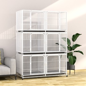 <span class=keywords><strong>Cage</strong></span> pour animaux de compagnie modulable et <span class=keywords><strong>pliable</strong></span> à trois niveaux, double couche, pour l'élevage de pigeons, lapins et chats, robuste - Product Image 2