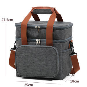 गर्म बिक्री एल्यूमीनियम पन्नी भोजन इन्सुलेट लंच बैग बड़ी क्षमता डबल लेयर थर्मल बैग आउटडोर पिकनिक शिविर कूलर बैग - Product Image 1