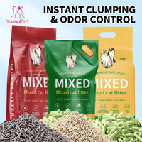 Litière pour chat en tofu végétal premium, sans poussière, agglomérante rapide, désodorisante, avec logo personnalisé, mélange de bentonite en vrac