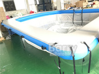 Point de goutte Durable Portable flottant océan natation Yacht plate-forme piscine gonflable piscine de mer avec filet Anti-méduse