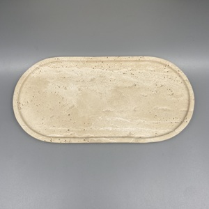 Nodic <span class=keywords><strong>Style</strong></span> pierre naturelle <span class=keywords><strong>marbre</strong></span> chocolat <span class=keywords><strong>plateau</strong></span> de service travertin luxe bijoux <span class=keywords><strong>plateau</strong></span> de rangement pour salle de bain bijoux vanité <span class=keywords><strong>plateau</strong></span> - Product Image 1