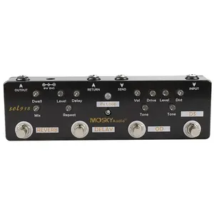 Nieuw 5 In 1 Multieffects Pedaal Met Overdrive Distortion Fx Loop Delay Reverb Effecten Voetschakelaar True Bypass Gitaar Pedaal