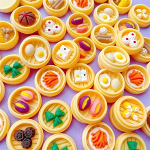 مغناطيس ثلاجة دائري كبير بتصميم سلة بخار طعام صناعية بقطر 18 سم، إكسسوارات كابوشون للديكور - Product Image 2