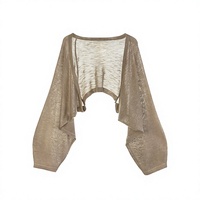 Cardigan tricoté anti-UV, haut court climatisé, jupe à bretelles pour femme, vêtement d'extérieur en maille à manches longues