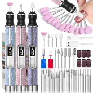 LINMANDA Professional Electric Nail Drill Machine Cordless Rechargeable 3 <b>Speed</b> Portable Efile for Thick Toenails Home Salon Kit - Product Image 1