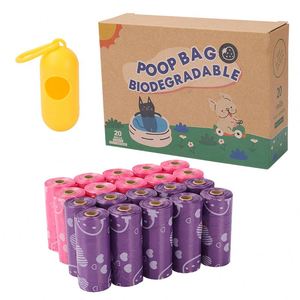 Sacs à crottes de chien biodégradables, 300 unités, sacs à déjections canines avec distributeur, extra épais, résistants aux fuites, pour chiens | Parfum - Product Image 1