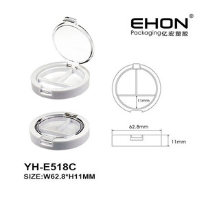 Boîtier à fard à paupières rond personnalisable en direct d'usine avec capuchon transparent, base en ABS, conteneur à blush, emballage de maquillage en plastique vide - Product Image 3