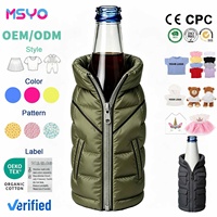 MSYO OEM ODM Personnalisé Haute Qualité Polyester Veste en duvet à capuche motif bouteille de bière, Cadeau de Noël, Veste en duvet pour bouteilles de bière