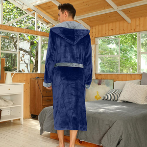 Morbido e Lussuoso <span class=keywords><strong>Accappatoio</strong></span> da Spa Assorbente e Confortevole con Logo Frontale in Velluto per <span class=keywords><strong>Uomo</strong></span> e Donna - Product Image 6