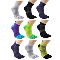 Chaussettes de sport Coolmax 200N pour hommes, chaussettes à 5 doigts, invisibles, athlétiques, en coton, respirantes