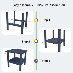 Sedie a sdraio da esterno in HDPE US STOCK per esterni, <span class=keywords><strong>blu</strong></span> navy - Product Image 5
