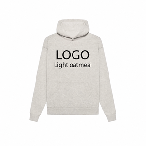 Sudadera con Capucha Premium Minimalista de Algodón Grueso sin Forro, Estampado de Letras 3D, Parche de Goma, Ajuste Holgado, Estilo Urbano, Tendencia Otoñal - Product Image 3