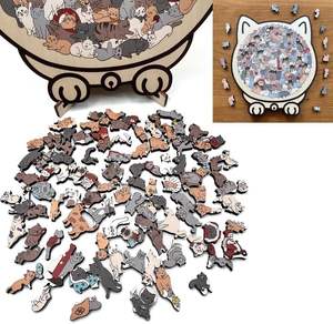 <span class=keywords><strong>Puzzle</strong></span> en bois - Puzzles en bois uniques en forme d'animaux, chiens mignons, cadeaux créatifs pour les amoureux des chiens, <span class=keywords><strong>puzzle</strong></span> relaxant et décoration d'intérieur - Product Image 2